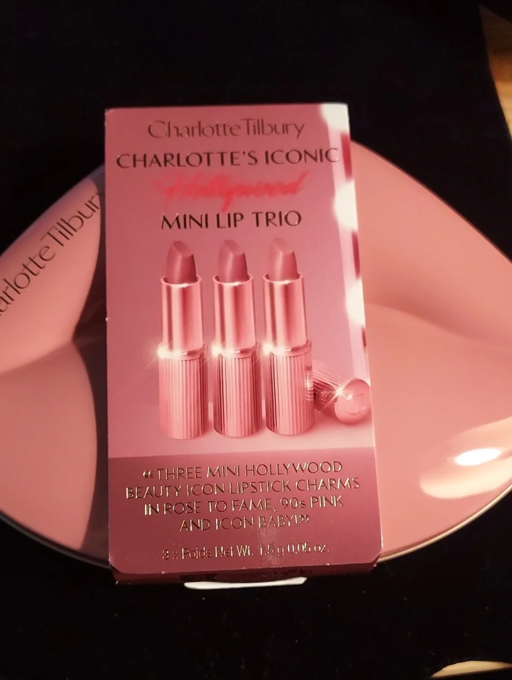 💄💋Charlotte Tilbury Mini Lip Trio — Rose To fame,90s Pink And Icon baby.